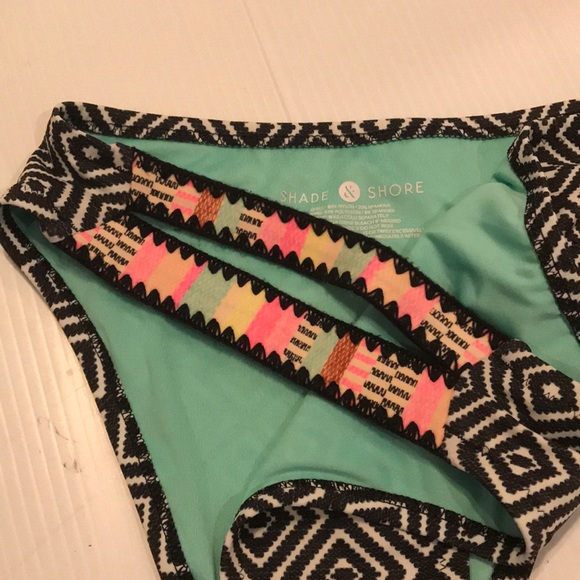 Shade & Shore Bathing Suit Bottoms so stylish !! bikini bottoms w/ print - Picture 9 of 9